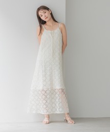 mysty woman | 前後2WAYフラワーモチーフキャミワンピース　135299(ワンピース)