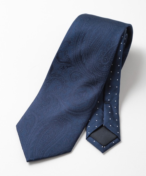 MEN'S BIGI（メンズビギ）の「シャドーペイズリー柄シルクネクタイ（ネクタイ・メンズ・ネイビー/ボルドー/シルバー/ターコイズブルー・FREE）」の2枚目の写真