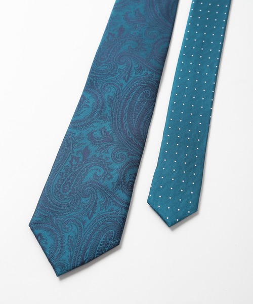 MEN'S BIGI（メンズビギ）の「シャドーペイズリー柄シルクネクタイ（ネクタイ・メンズ・ネイビー/ボルドー/シルバー/ターコイズブルー・FREE）」の9枚目の写真