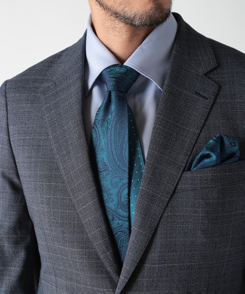 MEN'S BIGI（メンズビギ）の「シャドーペイズリー柄シルクネクタイ（ネクタイ・メンズ・ネイビー/ボルドー/シルバー/ターコイズブルー・FREE）」の6枚目の写真