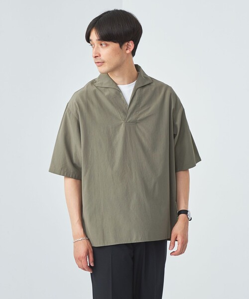 green label relaxing（グリーンレーベルリラクシング）の「トリアセコットン スキッパー プルオーバー シャツ（シャツ/ブラウス・メンズ・ロイヤルブルー/モカ/ダークグレー・XL/L/M/S）」の3枚目の写真