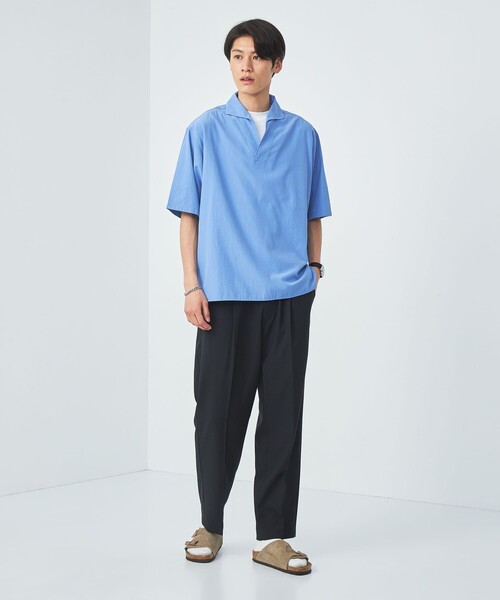 green label relaxing（グリーンレーベルリラクシング）の「トリアセコットン スキッパー プルオーバー シャツ（シャツ/ブラウス・メンズ・ロイヤルブルー/モカ/ダークグレー・XL/L/M/S）」の14枚目の写真