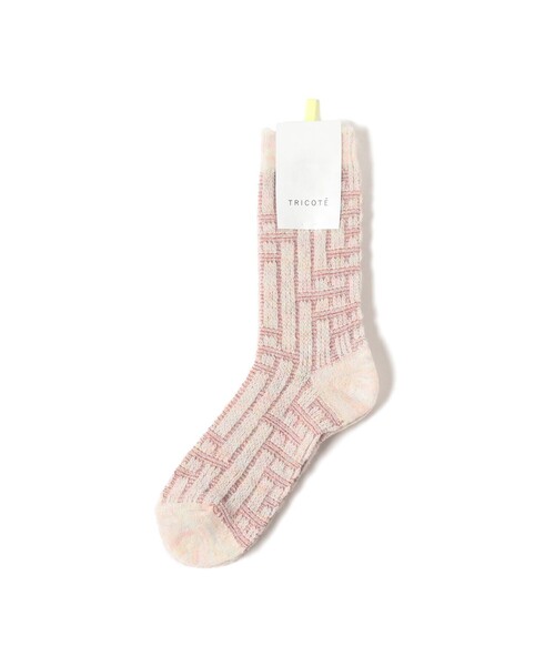 Ray BEAMS（レイビームス）の「TRICOTE / TAM LINKED SOCKS（ソックス/靴下・レディース・ベージュ/チャコールグレー・ONE SIZE）」の2枚目の写真
