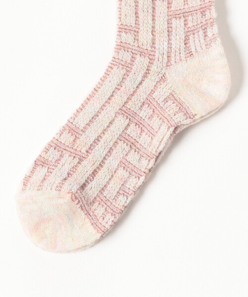 Ray BEAMS（レイビームス）の「TRICOTE / TAM LINKED SOCKS（ソックス/靴下・レディース・ベージュ/チャコールグレー・ONE SIZE）」の4枚目の写真