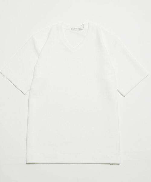 MEN'S MELROSE(メンズメルローズ)の「シュリンクジャガードVネックTシャツ(Tシャツ/カットソー・メンズ・ミント/ネイビー/ホワイト・2/3/4)」の20枚目の写真