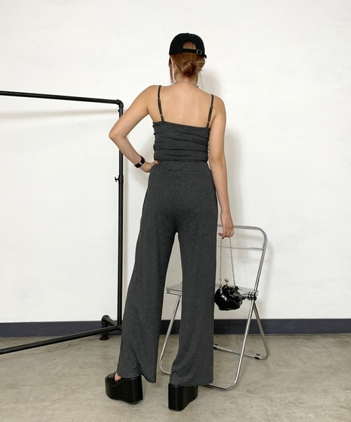 non-hedge（ノンヘッジ）の「サイドドロストアシメトップスパンツセットアップ（セットアップ・レディース・チャコールグレー/ブラック/ライトグレー/ブラウン・FREE）」の10枚目の写真