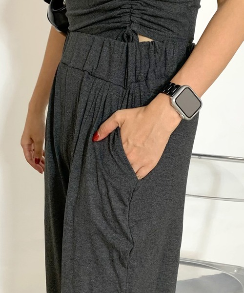 non-hedge（ノンヘッジ）の「サイドドロストアシメトップスパンツセットアップ（セットアップ・レディース・チャコールグレー/ブラック/ライトグレー/ブラウン・FREE）」の18枚目の写真