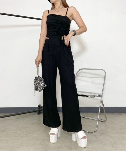 non-hedge（ノンヘッジ）の「サイドドロストアシメトップスパンツセットアップ（セットアップ・レディース・チャコールグレー/ブラック/ライトグレー/ブラウン・FREE）」の22枚目の写真