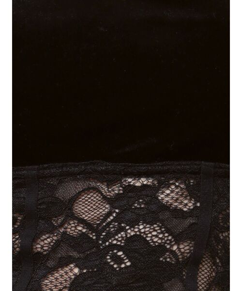 GYDA（ジェイダ）の「コルセットデザインベロアビスチェ（キャミソール・レディース・ブラック/オフホワイト・FREE）」の21枚目の写真