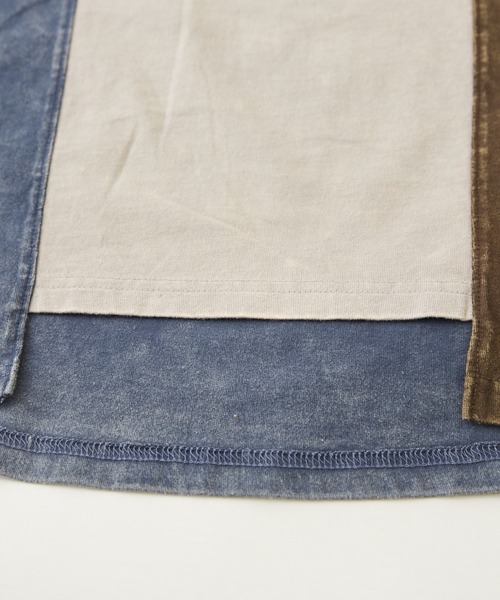 CUBE SUGAR（キューブシュガー）の「リメイク風切替ドルマンスリーブ7分袖Tシャツ（Tシャツ/カットソー・レディース・チャコールグレー/グレー/マルチ/パープル・M）」の19枚目の写真