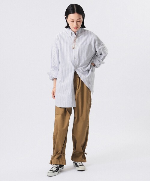 BEAMS BOY（ビームスボーイ）の「コットン ミリタリー パンツ（その他パンツ・レディース・ベージュ/オリーブ・ONE SIZE）」の4枚目の写真