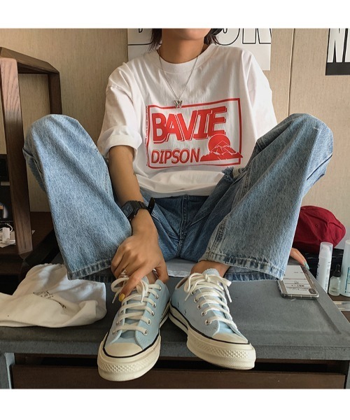DEVICE(デバイス)の「BOXデザイン グラフィック プリント カラー 半袖 Tシャツ(Tシャツ/カットソー・レディース・ブラック/ホワイト・FREE)」の7枚目の写真