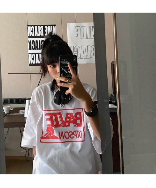 DEVICE(デバイス)の「BOXデザイン グラフィック プリント カラー 半袖 Tシャツ(Tシャツ/カットソー・レディース・ブラック/ホワイト・FREE)」の13枚目の写真