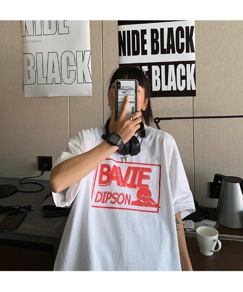 DEVICE(デバイス)の「BOXデザイン グラフィック プリント カラー 半袖 Tシャツ(Tシャツ/カットソー・レディース・ブラック/ホワイト・FREE)」の14枚目の写真
