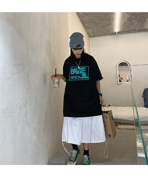 DEVICE(デバイス)の「BOXデザイン グラフィック プリント カラー 半袖 Tシャツ(Tシャツ/カットソー・レディース・ブラック/ホワイト・FREE)」の16枚目の写真