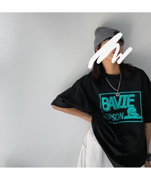 DEVICE(デバイス)の「BOXデザイン グラフィック プリント カラー 半袖 Tシャツ(Tシャツ/カットソー・レディース・ブラック/ホワイト・FREE)」の19枚目の写真