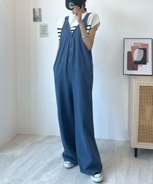 フロントジップサロペット