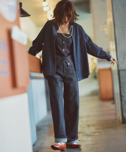 23区(ニジュウサンク)の「【洗える】ヴィスコースストレッチ ニット ビスチェ(ニット/セーター・レディース・ブラック系/ダルブルー系・32)」の12枚目の写真