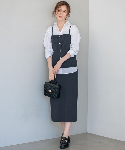 23区(ニジュウサンク)の「【洗える】ヴィスコースストレッチ ニット ビスチェ(ニット/セーター・レディース・ブラック系/ダルブルー系・32)」の13枚目の写真
