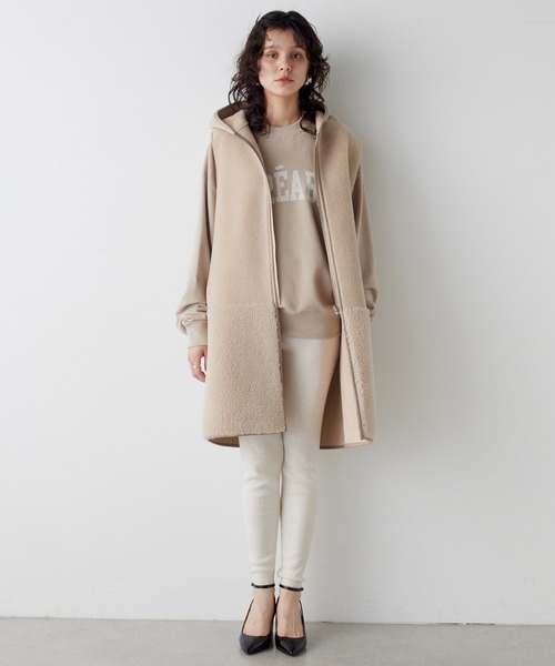 THE PAUSE ボアフードロングジレ Whim Gazette｜【THE PAUSE】ボアフードロングジレ | Rakuten