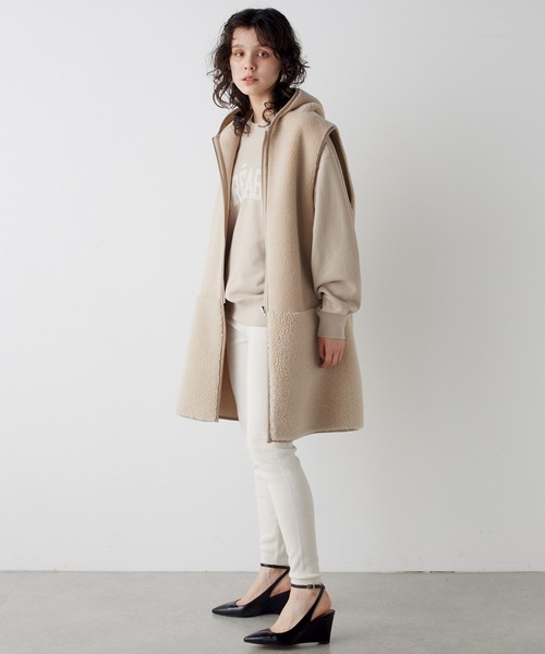 THE PAUSE（ザ ポーズ）の「【THE PAUSE】ボアフードロングジレ