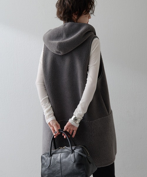 THE PAUSE】ボアフードロングジレ（ベスト）｜THE PAUSE（ザ ポーズ