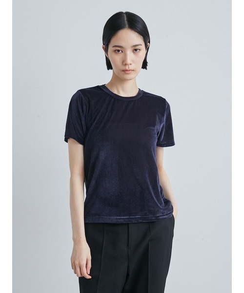 tシャツ 「洗える」コンパクトベロアカットソー レディース osharewalker カットソー レディース Tシャツ トップス 五分袖