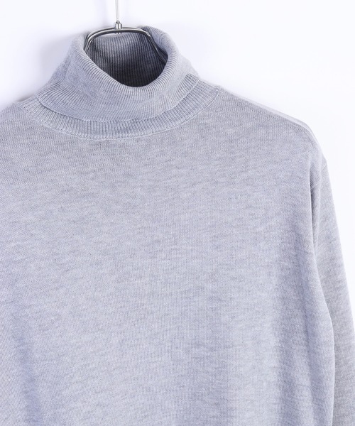 WESTSEA（ウエストシー）の「12G シープカシミヤタッチ 天竺タートルネックニット（ニット/セーター・メンズ・ブラウン/チャコール/ブルーグレー/ライラック/グレイッシュベージュ/ブラック/オフホワイト・M/XL/L）」の3枚目の写真