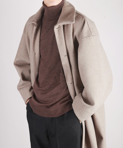 WESTSEA（ウエストシー）の「12G シープカシミヤタッチ 天竺タートルネックニット（ニット/セーター・メンズ・ブラウン/チャコール/ブルーグレー/ライラック/グレイッシュベージュ/ブラック/オフホワイト・M/XL/L）」の12枚目の写真
