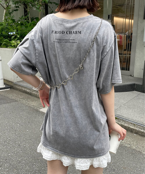 mline（エムライン）の「[mline]PHOTO Tシャツ（Tシャツ/カットソー・レディース・グレー/チャコールグレー・FREE）」の9枚目の写真