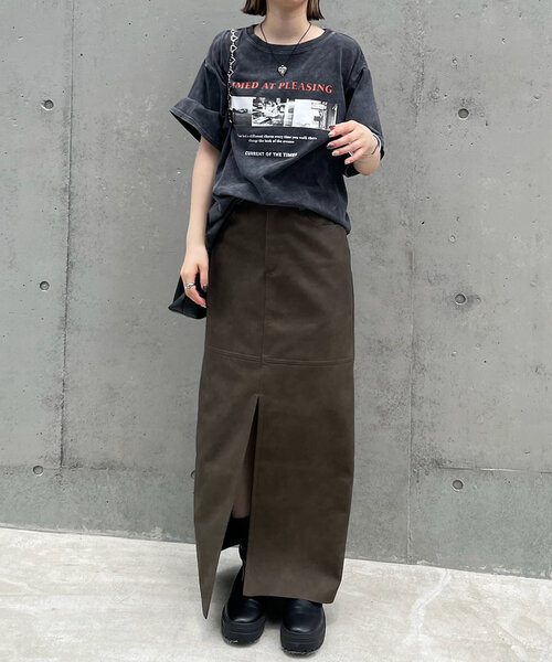 mline（エムライン）の「[mline]PHOTO Tシャツ（Tシャツ/カットソー・レディース・グレー/チャコールグレー・FREE）」の12枚目の写真
