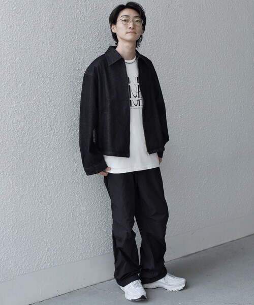 SHIPS any（シップス エニィ）の「SHIPS any: 〈洗濯機可能〉カラーミックスコード トラックパンツ ［a-nylon］(セットアップ対応)◇（その他パンツ・メンズ・ブラック/ベージュ/グレー・MEDIUM/LARGE）」の9枚目の写真