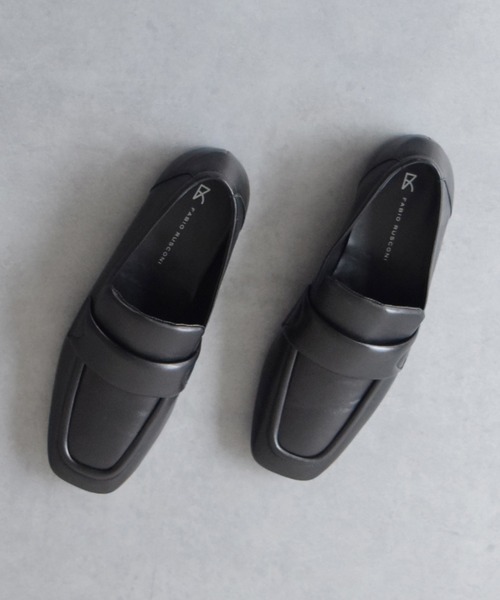 ✨未使用✨ファビオルスコーニ  ローファー 黒 22cm ヴィブラムソール SALE／20%OFF】ローファー ファビオルスコーニ FABIO RUSCONI LOAFER