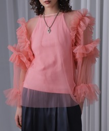 CREOLME | (CREOLME)チュールフリルトップス(Tシャツ/カットソー)