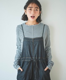 【小柄さん向けサイズあり】デニムウエストマークサロペット