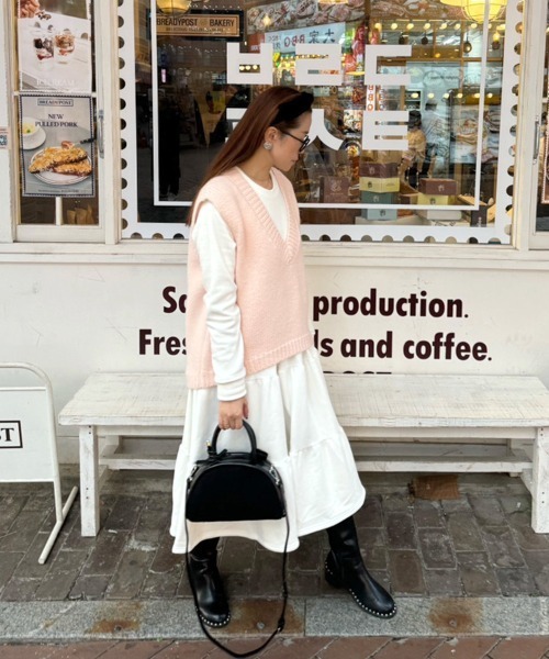 DONOBAN（ドノバン）の「ニットベスト（ベスト・レディース・ピンク/ブルー・ONE）」の10枚目の写真