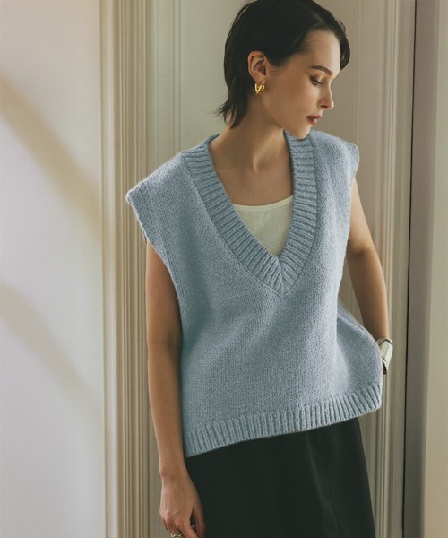 DONOBAN（ドノバン）の「ニットベスト（ベスト・レディース・ピンク/ブルー・ONE）」の16枚目の写真