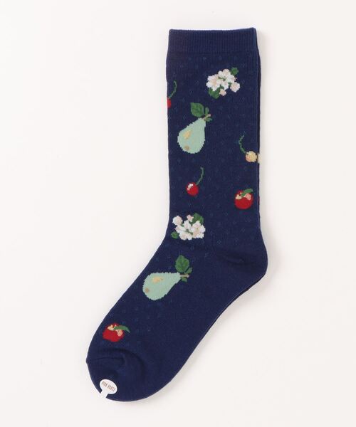 PINK HOUSE（ピンクハウス）の「フルーツモチーフ柄ソックス（ソックス/靴下・レディース・ブラック/チェリーレッド/ベージュ/ネイビー・フリー）」の10枚目の写真