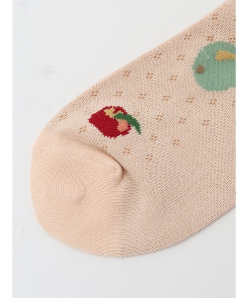 PINK HOUSE（ピンクハウス）の「フルーツモチーフ柄ソックス（ソックス/靴下・レディース・ブラック/チェリーレッド/ベージュ/ネイビー・フリー）」の15枚目の写真