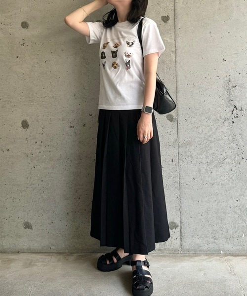 セール】犬いっぱい半袖タイトTシャツ（Tシャツ/カットソー