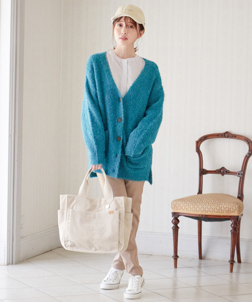 ikka(イッカ)の「コーデュロイビッグトートバッグ(トートバッグ・レディース・ブラック/オフホワイト/グレー・FREE)」の17枚目の写真