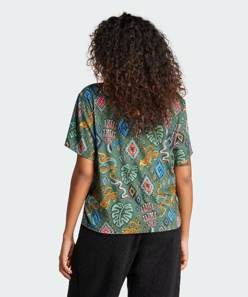 送関込み★adidas X FARM RIOコラボ★柄ロゴ Tシャツワンピース 送関込み☆adidas X FARM RIOコラボ☆総柄 Tシャツワンピース