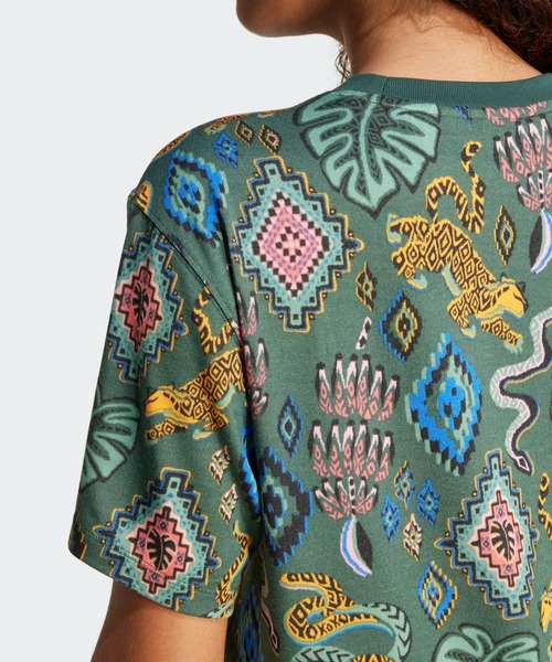 送関込み★adidas X FARM RIOコラボ★柄ロゴ Tシャツワンピース 送関込み☆adidas X FARM RIOコラボ☆柄ロゴ Tシャツワンピース