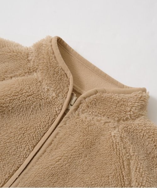 b・ROOM（ビールーム）の「【万能アウター】ジップアップボアジャケット（ブルゾン・キッズ・ベージュ/モスグリーン/ライトグレー/ブルーグレー/ブラック・100cm/110cm/120cm/130cm/140cm/150cm）」の13枚目の写真