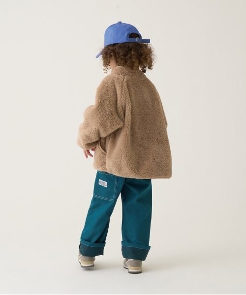 b・ROOM（ビールーム）の「【万能アウター】ジップアップボアジャケット（ブルゾン・キッズ・ベージュ/モスグリーン/ライトグレー/ブルーグレー/ブラック・100cm/110cm/120cm/130cm/140cm/150cm）」の15枚目の写真