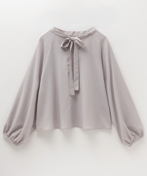 HusHusH（ハッシュアッシュ）の「HusHusH 2WAY ヴィンテージサテン プルオーバーブラウス（シャツ/ブラウス・レディース・グレイッシュベージュ/ブラック/サックスブルー系・M/L）」の14枚目の写真