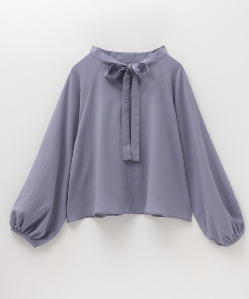 HusHusH（ハッシュアッシュ）の「HusHusH 2WAY ヴィンテージサテン プルオーバーブラウス（シャツ/ブラウス・レディース・グレイッシュベージュ/ブラック/サックスブルー系・M/L）」の18枚目の写真