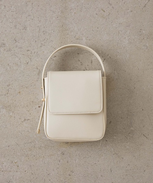 EFOLE（エフォル）の「Micro mini handbag/マイクロ ミニ ハンドバッグ（ハンドバッグ・レディース・オフホワイト/ブラウン・FREE）」の2枚目の写真