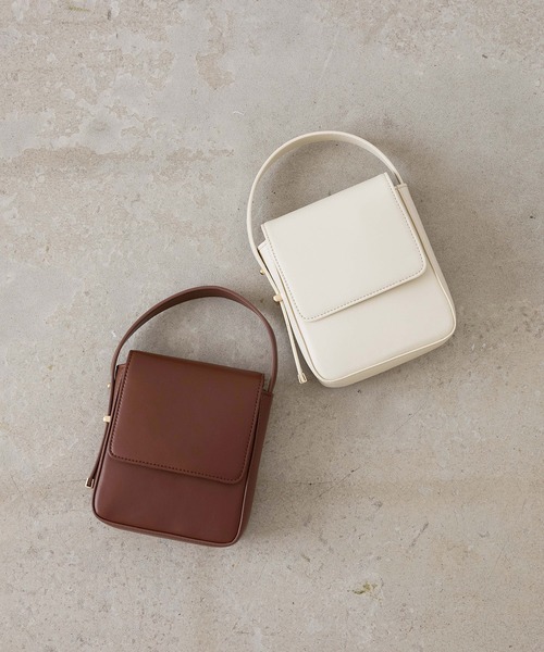 EFOLE（エフォル）の「Micro mini handbag/マイクロ ミニ ハンドバッグ（ハンドバッグ・レディース・オフホワイト/ブラウン・FREE）」の9枚目の写真