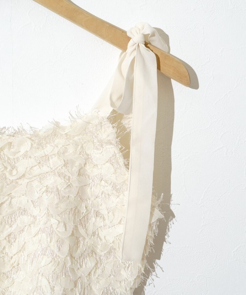 flower(フラワー)の「フラッフリボンビスチェ(キャミソール・レディース・ブラウン/アイボリー・FREE)」の6枚目の写真